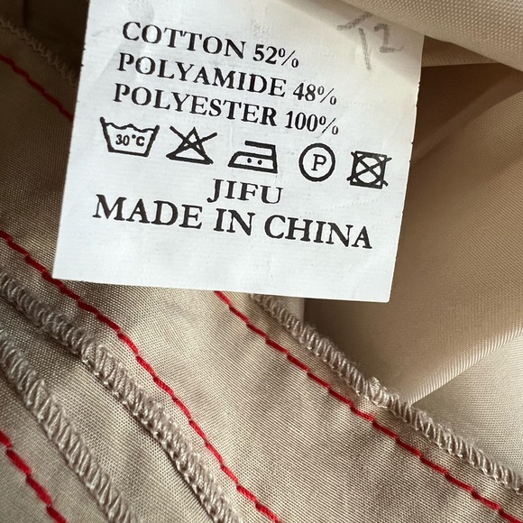 NWT Pile Ou Face Paris Tan Contrast Stitch Skirt, 6 - Picture 8 of 9